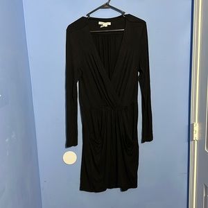 BCBGeneration black dress long sleeve VNeck with pockets size M